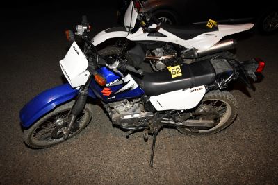 Seized stolen motorcycle
