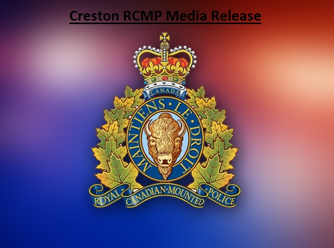 Creston RCMP Media Release with RCMP Crest